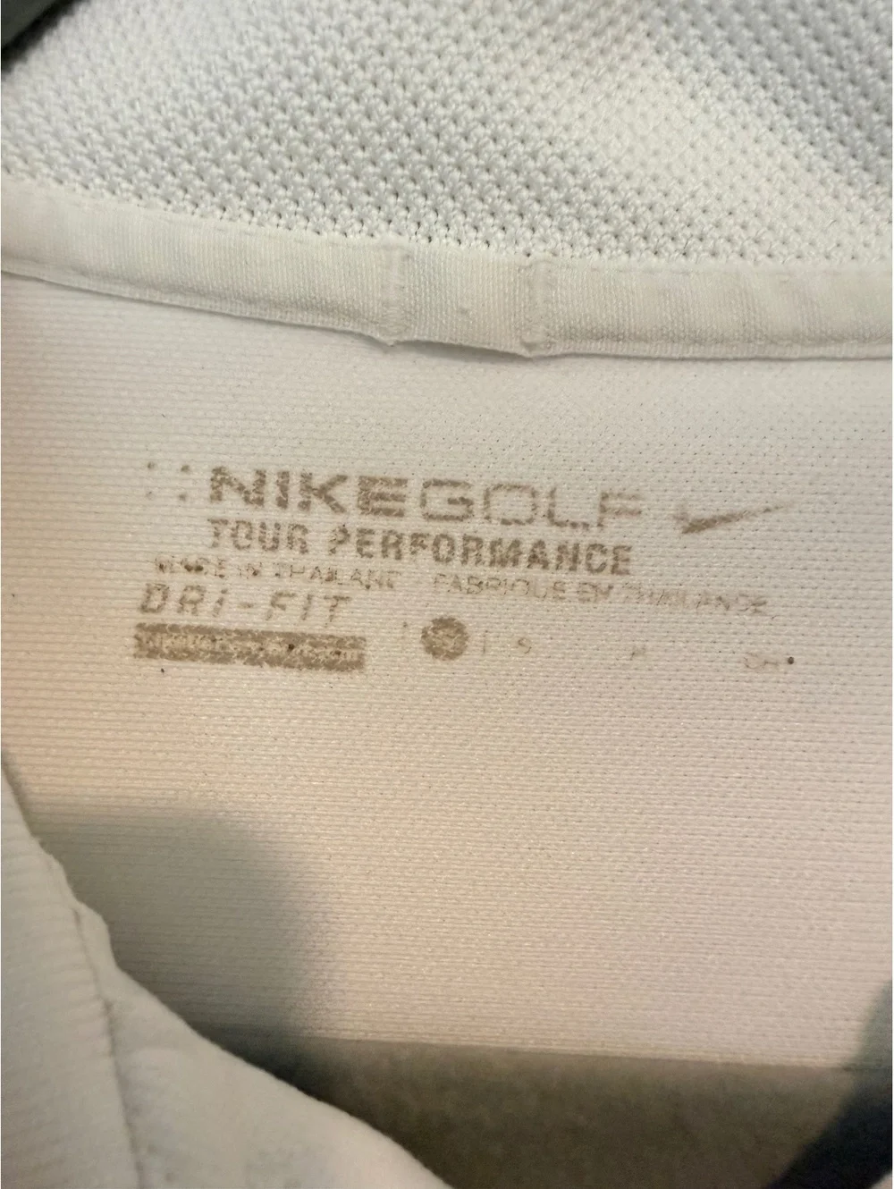 Nike Men's Regular Small White Polyester Polo Shirt